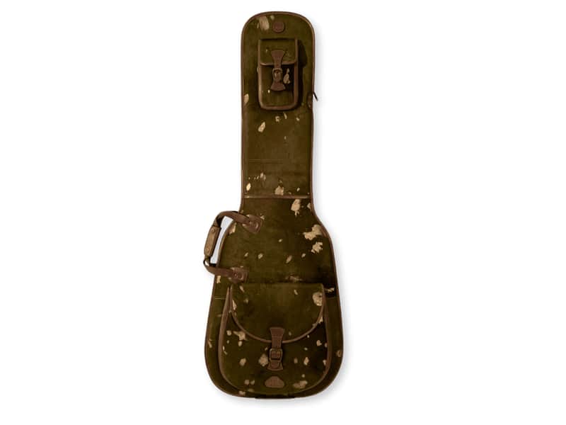 Harvest Leather Green Pony Hair Patch Bass Bag image 1