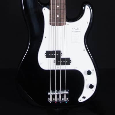 Fender Standard Precision Bass, Laurel FB, Black image 1