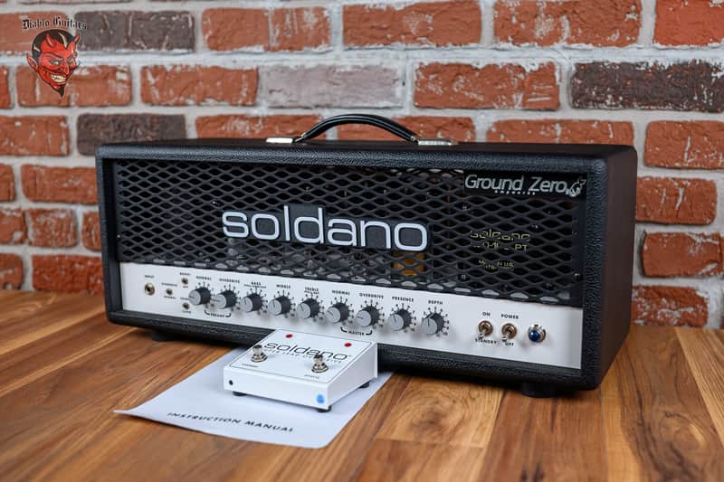 Soldano SLO-100 Head Ground Zero Mod 2020 Black - White Chassis image 1