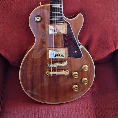 Like New-Epiphone Les Paul Custom KOA Ltd Edition-Natural Finish -WITH MANY CUSTOM UPGRADES, and includes a Genuine Epiphone Hard Shell Case image 1
