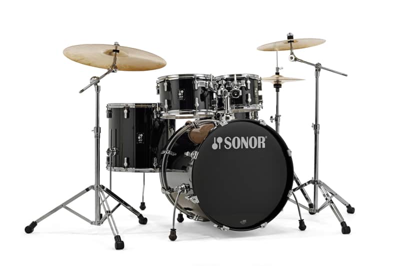 Sonor AQ1 Piano Black Stage 5pc Kit 22x17.5, 10x7, 12x8, 16x15, 14x6 Birch | Drums & Hardware | Authorized Dealer image 1