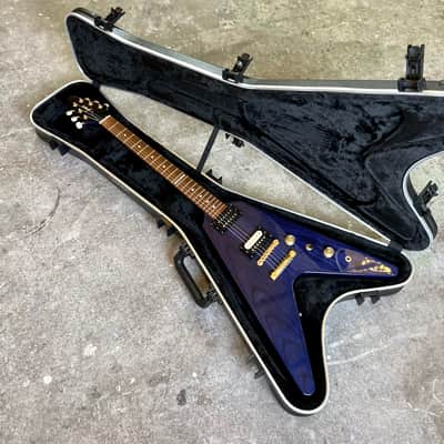 Greco Flying V c 1990- 2000 trans Amethyst original vintage MIJ Japan ox image 1