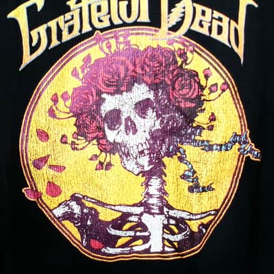 grateful dead mint official skull & roses wood feel youth L girls tee - bob weir kingfish truckin rock jerry garcia image 2