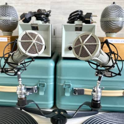 1974 Matched Stereo Pair Of Lomo 19A19 Tube Condenser Microphones w/Consecutive Serial Numbers image 3