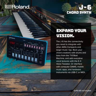 Roland AIRA Compact J-6 CHORD SYNTH | Portable song creation machine with professional Roland sound and features | JUNO-60 Synth Engine & Presets | Chord Sequencer | Effects image 2