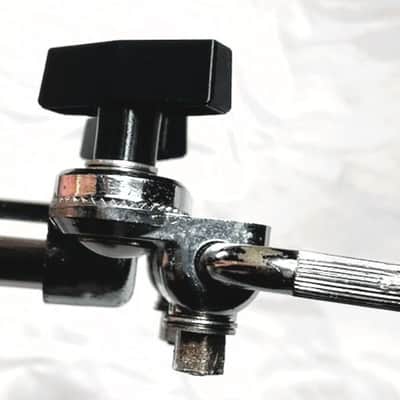 Ludwig 70s 781-2 19" Double Tom Holder w/3D Printed Reproduction #2847 Ludwig Logo Black T-Handles  - LDTH-107 image 10