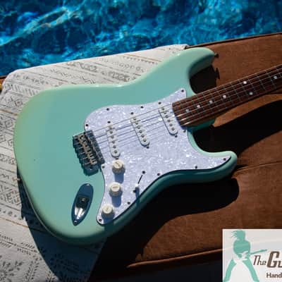 Custom PartsCaster with Fender Japan E Serial Neck & Surf Green Body - Pro Set Up w Perfect Frets/Action/Intonation! Tons of MOJO image 1