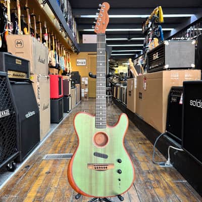 Fender American Acoustasonic Telecaster Guitar 2020 Surf Green w/Padded Gig Bag image 4
