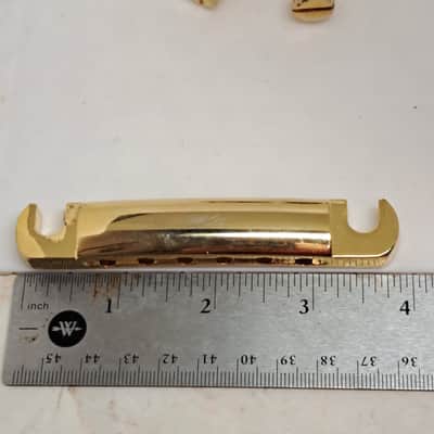 Ibanez Stop Bar Tailpiece w/ Posts- Tune-O-Matic - Gold Finish image 6