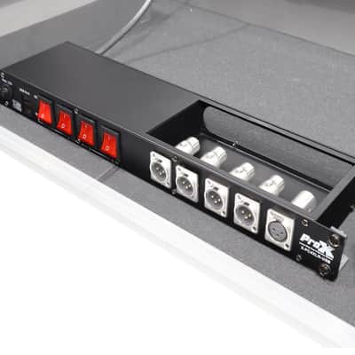 ProX X-PC4XLR-USB 1U 4-Way Powerkon to Edison AC Power Strip w/15A Breaker image 7