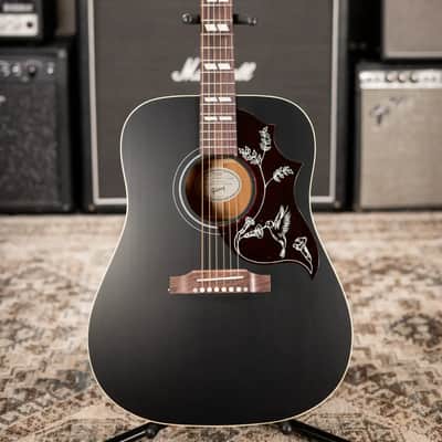 Gibson Hummingbird Special Dreadnought Acoustic/Electric Guitar - Ebony Satin with Gig Bag image 3