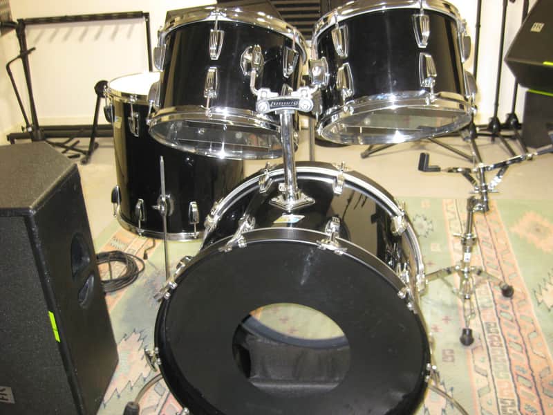 Ludwig Vistalite Solid black big beat 1976 - Noir opaque image 1