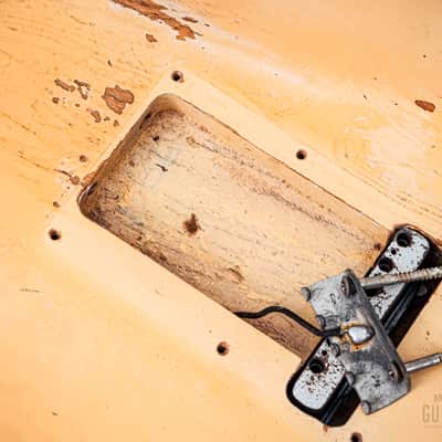 1956 Fender Stratocaster Vintage Guitar One-Piece Ash, Blonde w/ V Neck & Tweed Case image 17