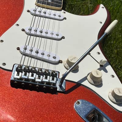 ULTRA RARE 1978 Greco ORDER MADE (Fretboard BINDING, 12" Radius Fretboard = GIBSON FEEL, Chunky D-Shape Neck) SE-600 Super Sounds (Burgundy Mist / Candy Apple Red Metallic + Matching Headstock) ... Maxon Excel PU-100 CLONE pickups + ORIGINAL HARD CASE image 25