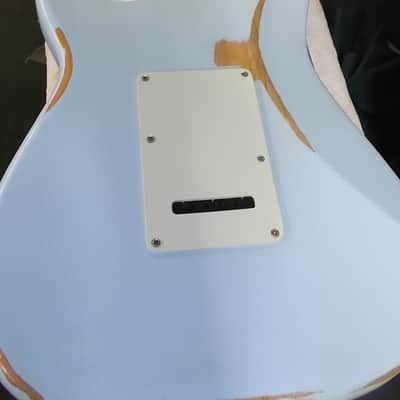 Vintage V-6 Strat style 1995-2020 Blue Road Worn image 10