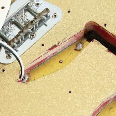 1964 Fender Duo Sonic Vintage Guitar - Original Gold Sparkle! With Original Leather Gig Bag image 22