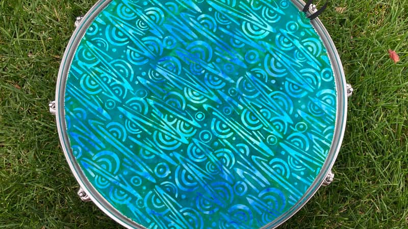 14" single layer Drum Bunny cotton drum cover - dampener - partial mute - compare to Drum Tortillas Quesadilla or Big Fat Snare image 1