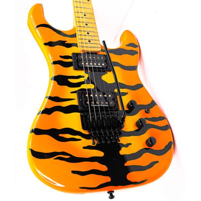 2011 Kramer Pacer Vintage Electric Guitar – Tiger Finish – Floyd Rose – Seymour Duncan JN / JB image 12