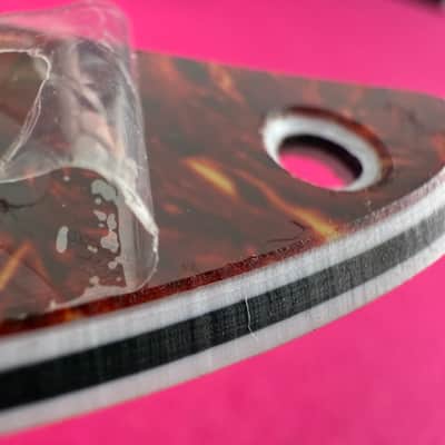 General Vintage Tone 1962 PB Pickguard - top Celluloid red tortoise - 4 Ply - 13 Hole - Correct vintage  - Fits image 4