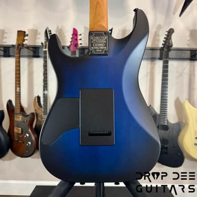 Schecter USA Custom Shop Sunset Custom-II HSS Electric Guitar w/ Case-Ocean Blue Burst Satin image 11