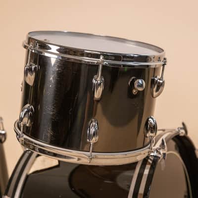 1970s Slingerland Black Chrome Drum Set 14x24 9x13 and 16x16 image 18