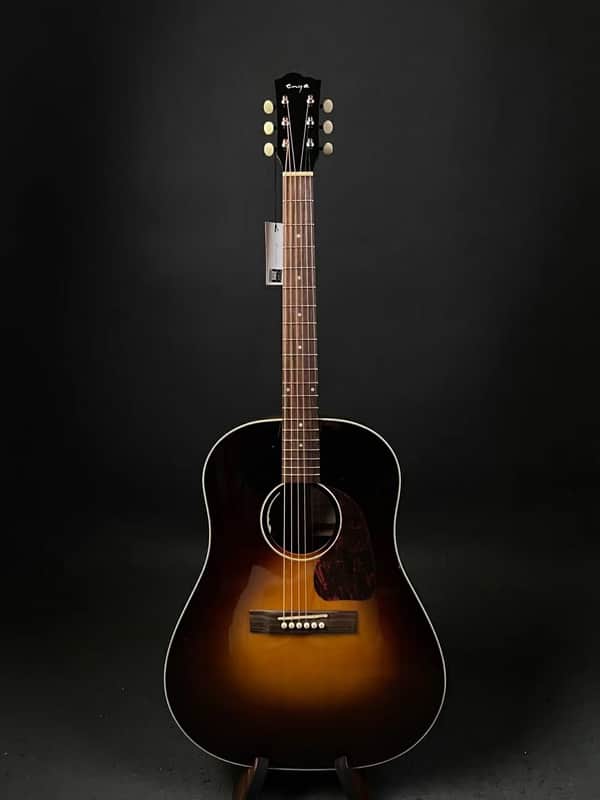 Enya T05J acoustic electric guitar Vintage Sunburst with dual mode pickup and deluxe hardcase image 1