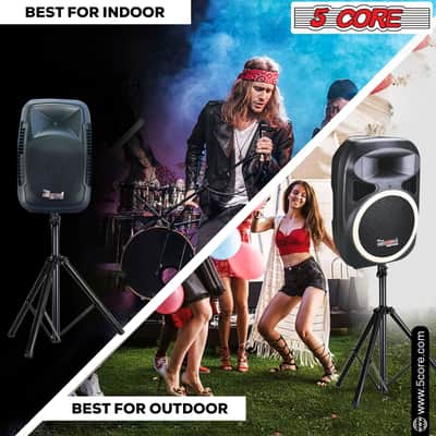 5 Core Speaker Stand Height Adjustable 60" Heavy Duty PA DJ Tripod Studio Monitor Stands image 7