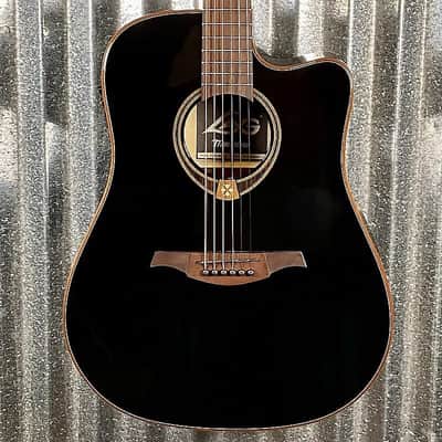 LAG Guitars T118DCE-BLK Black Dreadnought Acoustic Electric Guitar #1779 image 1