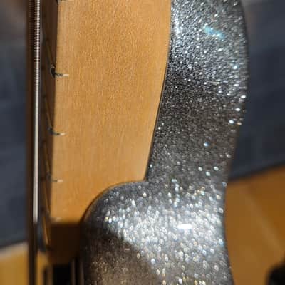 SPARKLE Ernie Ball Music Man StingRay 5 HH Maple Fretboard Silver Sparkle w/ OHSC image 13