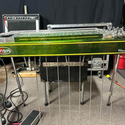 MSA Super Sustain II XL D-10 (Double Neck Ten String) 1980 - Transparent Green image 2
