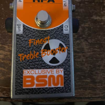 BSM RPA Finest Treble Booster Mid-2000’s  - Silver & Orange Metal image 1