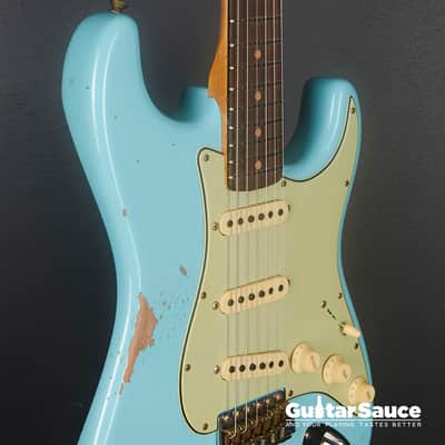 Fender Custom Shop Stratocaster Limited 64 L-Series Heavy Relic Aged Daphne Blue 2024 (Cod.1750NG) image 8