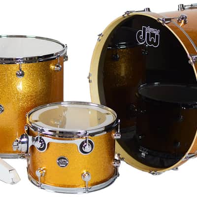 DW RAMMSTEIN Performance FP Gold Sparkle Shell Kit 3-piece image 1