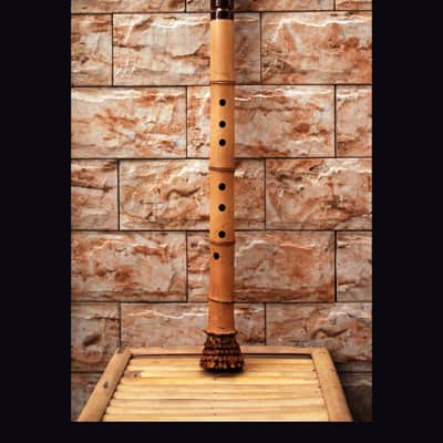Concert-Grade 8-Hole Tang Xiao Flute - Blowing Shakuhachi - 2 Piece – Lacquered, Healing Tones in D/C/B Keys (Lowest Note) for Meditation & Music, Yellow Bamboo image 7