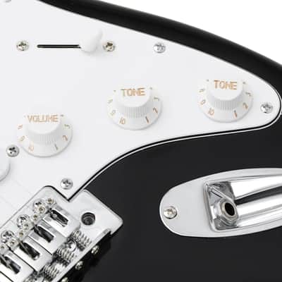 39 Inch Electric Guitar Full Size Starter Kit w/ 10W Amp Beginner-Friendly Black image 8