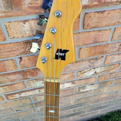 1965 Kent Model 534 Basin Street Bass Guitar Rare original Gold Finish Long Scale Cool! image 4