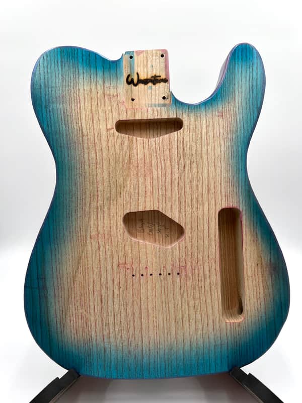 Warmtone Custom Guitars Telecaster “Mermaids Beach” Guitar Body 2 Piece Swamp Ash image 1