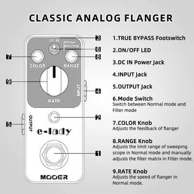 MOOER E-lady Analog Flanger Pedal, (Price includes the import duty for US buyer) image 4
