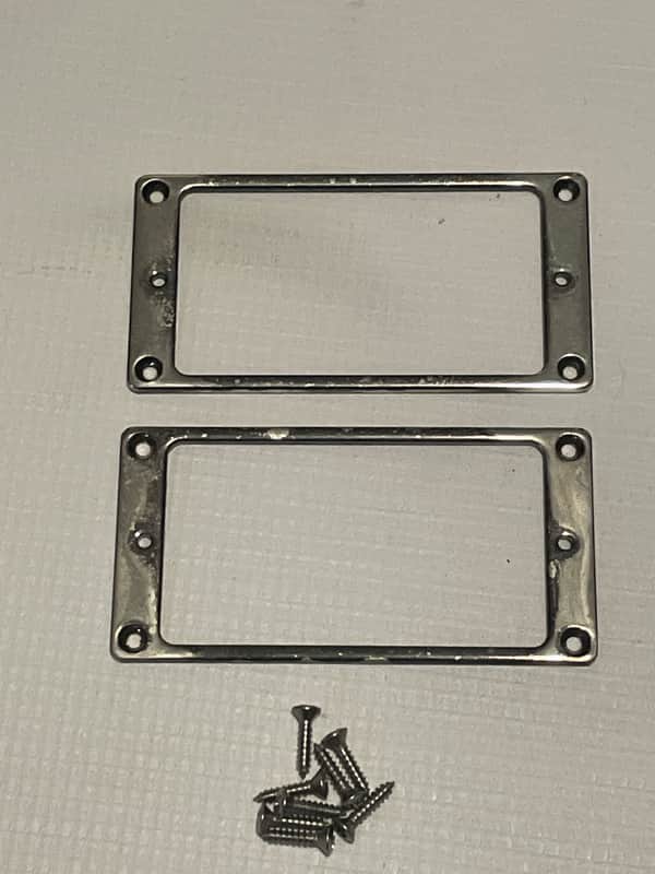 2000's Korean Ibanez S470DXQM S & RG Series Guitar Cosmo Black Worn Humbucker Pickup Mounting Ring Set image 1