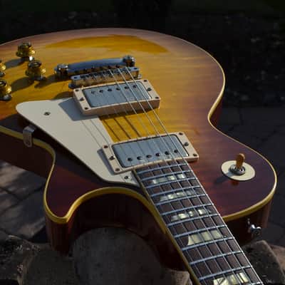 Gibson Les Paul 59' Specs R8 Historic Makeovers Brazilian Rosewood 2014 "Pearly Gates" Burst image 5