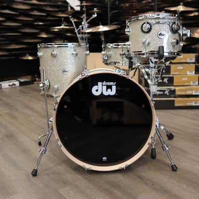 DW Collector's Series "333" Maple 4-Piece Shell Pack 20/12/14 w/ 5.5x14" Snare Drum (Broken Glass w/ Chrome Hardware) image 4