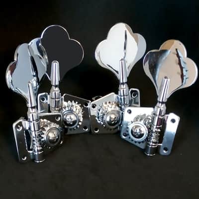 4 Chrome Gear Bass 2+2 tuner, reversible, 14mm image 1