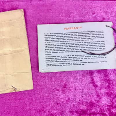1970's Fender Stratocaster Owners Manual Hang Tag & Tremolo Springs Envelope Vintage Circa 1972-1977 image 6