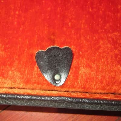 1966 Fender Jazzmaster / Jaguar Case Black w/ Orange Interior image 7