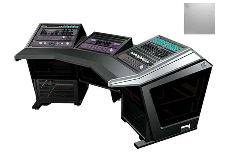 Sterling Modular Plan E Console | Brushed Aluminum Thermofoil image 1