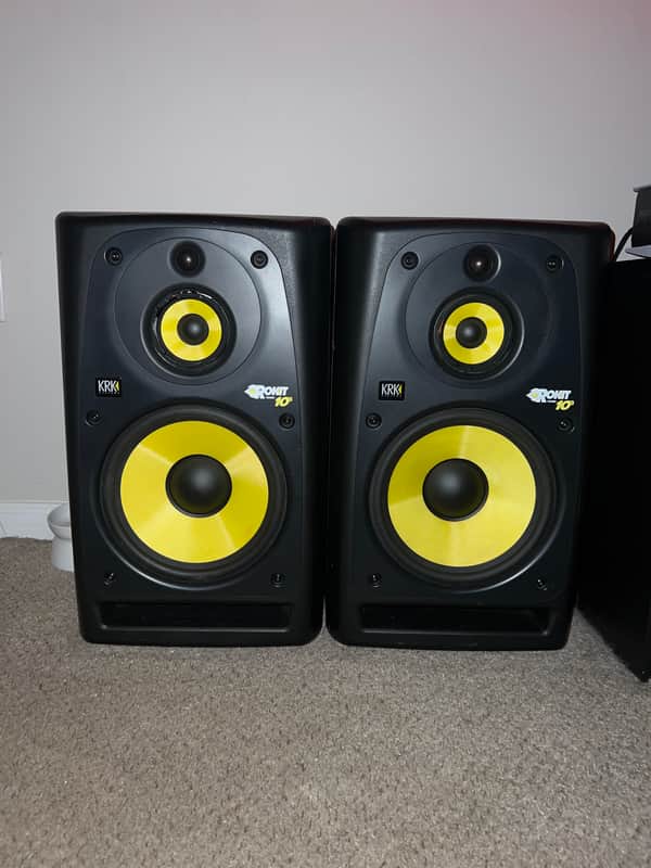 KRK RP10-3 Rokit 3-Way 10" Active Studio Monitors (Pair) 2011 - 2018 - Black image 1