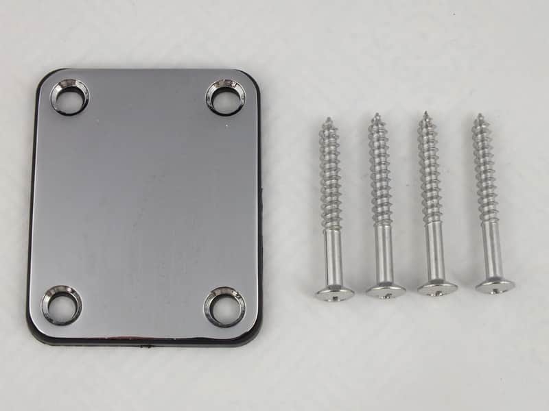 2023 Guitars Electric Ltd Neck Plate & Screws Chrome