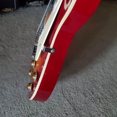 Aria Pro II Vintage Single Cut 90s Cherry Burst Near Mint image 3