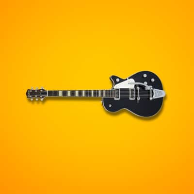 Gretsch G6128T-53 Vintage Select '53 Duo Jet 6-String Electric Guitar - Right-Handed (Black) Bundle with Gretsch G9500 Jim Dandy Acoustic Guitar (Frontier Stain) image 6