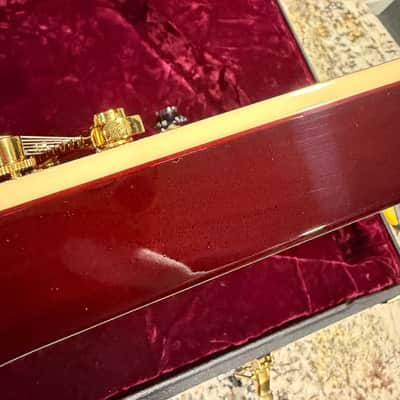 Video! 2016 Gibson Custom Shop Crimson Division Ultima '58 Explorer Custom w/ Flame Inlay on Neck,Flame Top and Binding image 24